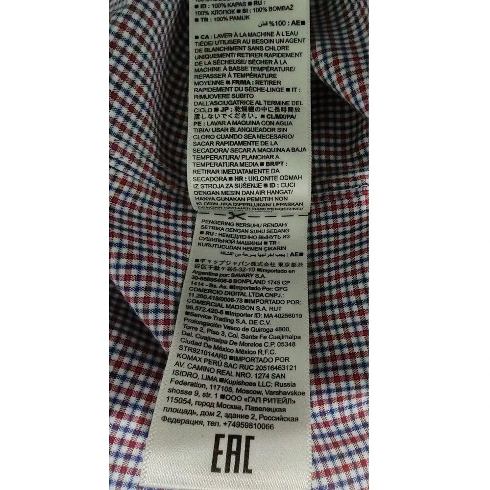 Banana Republic Dress Shirt Men's Size Large Slim Fit Collared Long sleeve Check